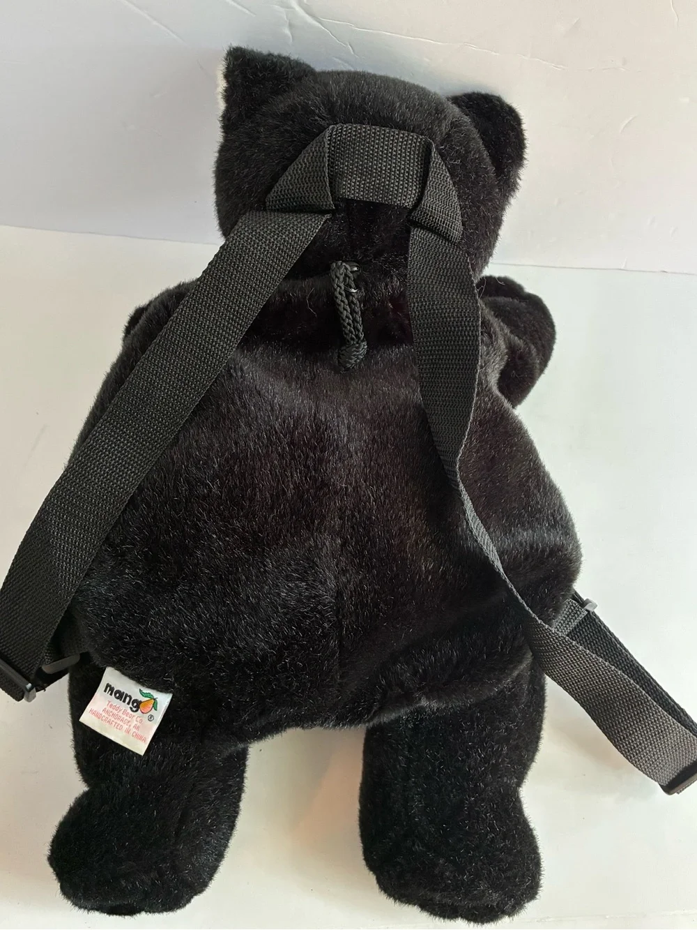 Vintage Mango Kids Black Cat Plush Backpack
